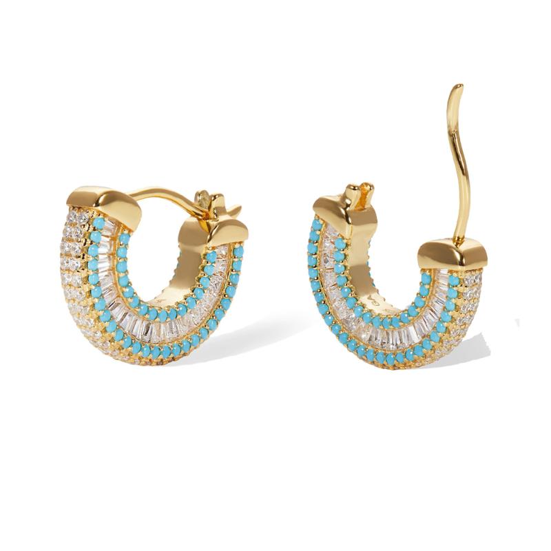 Turquoises hoop earrings with cz paved moon earring fashion gold silver color wedding earrings
Turquoises hoop earrings with cz paved moon earring fashion gold silver color wedding earrings