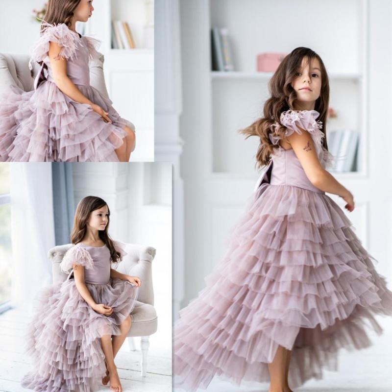 2020 Purple Flower Girls Dresses Cap Sleeve Kids Hi-Lo Tiers Cake Party Gowns Christening Dress, Custom made
2020 Purple Flower Girls Dresses Cap Sleeve Kids Hi-Lo Tiers Cake Party Gowns Christening Dress, Custom made
