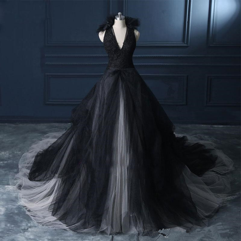Vintage 2020 Black and White Ivory Wedding Dress Gothic V Neck Sleeveless Lace Appliques Tulle Skirt Bridal Gowns Ruffles, Gold
Vintage 2020 Black and White Ivory Wedding Dress Gothic V Neck Sleeveless Lace Appliques Tulle Skirt Bridal Gowns Ruffles, Gold
