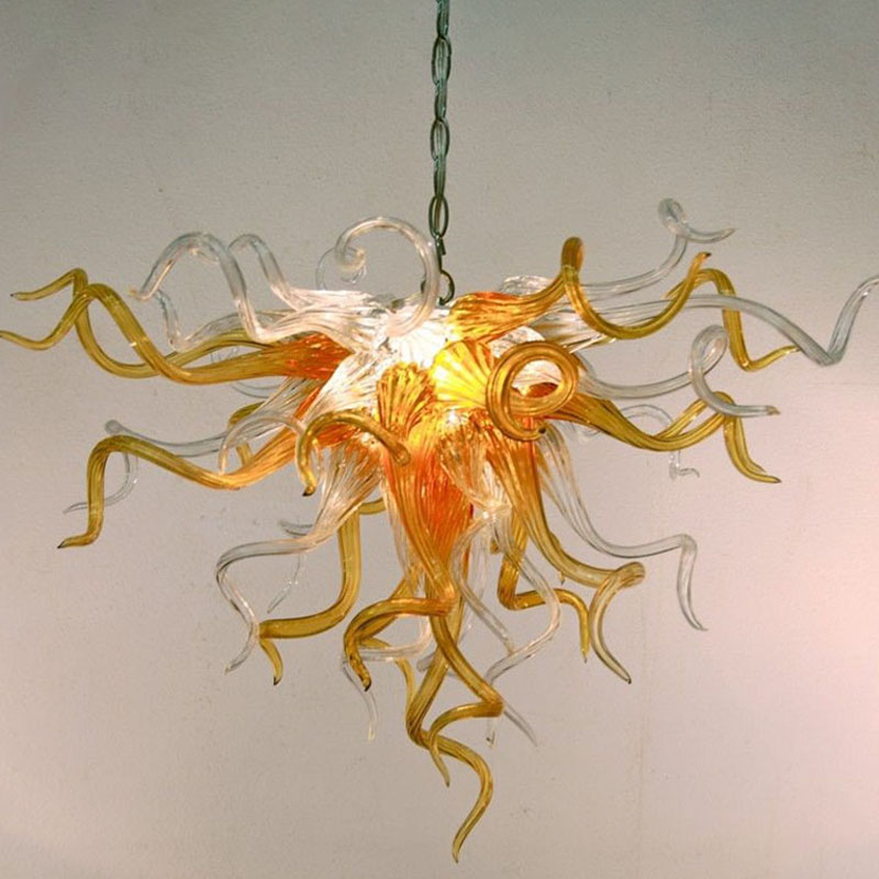 European Modern 100% Handmade Blown Glass Chandelier Lighting LED Light Cheap Small Colored Glass Pendant Light for Living Room Art Decor