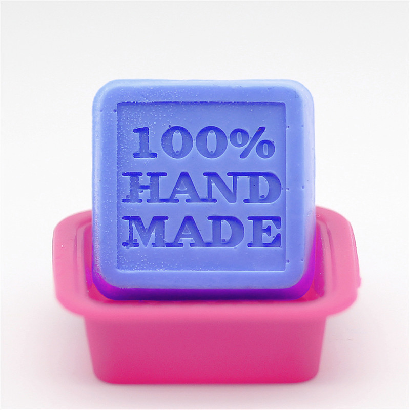100% hand made design Silicone soap mold 3D Square Shape DIY Cake Muffin Mold Cupcake Pan Reusable Non-stick silicone mould