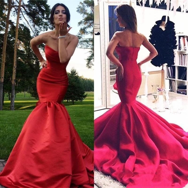 2019 New Sexy Deep V Neck Mermaid Red Prom Dresses Strapless Sleeveless Floor Length Cheap Dresses Evening Wear Custom Made, Black;red
2019 New Sexy Deep V Neck Mermaid Red Prom Dresses Strapless Sleeveless Floor Length Cheap Dresses Evening Wear Custom Made, Black;red