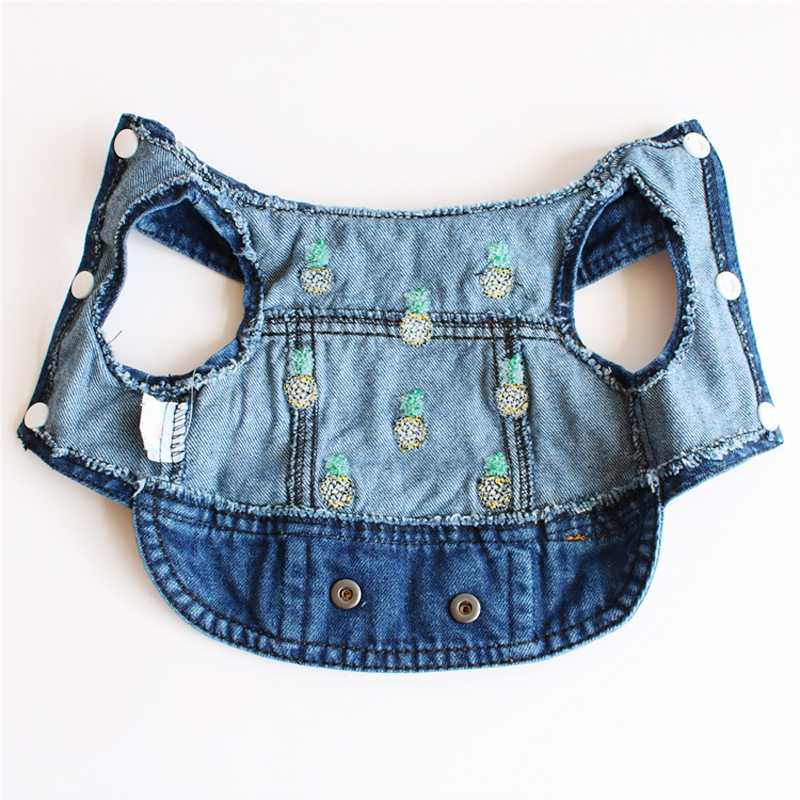 Jeans Pet Dog Vest Shirts Clothes Winter Puppy Cat Denim T-shirt Casual Cowboy Jacket For Small Dogs Chihuahua Coat Costume 10A