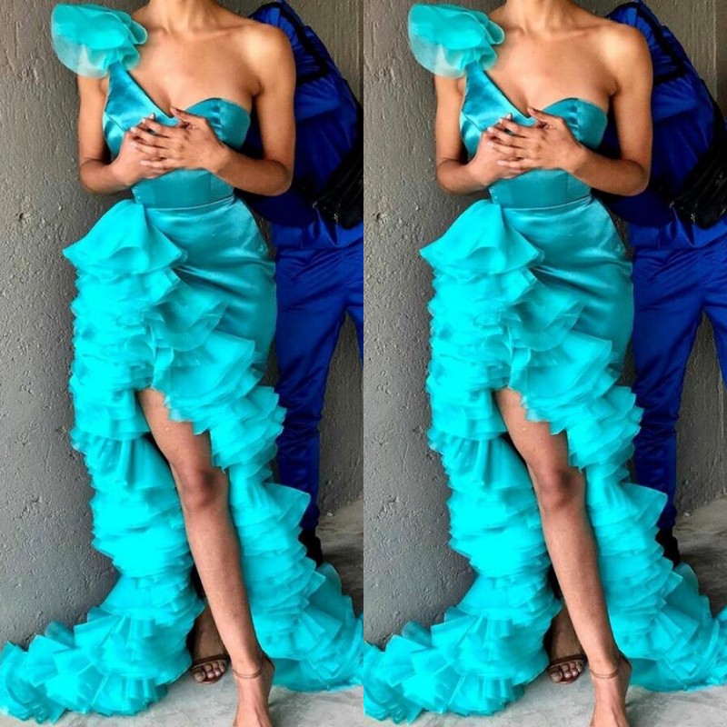 Modern One Shoulder Turquoise Mermaid Prom Dresses Custom Made Ruched Ruffles Satin Long Evening Gowns vestido de novia, Light sky blue
Modern One Shoulder Turquoise Mermaid Prom Dresses Custom Made Ruched Ruffles Satin Long Evening Gowns vestido de novia, Light sky blue