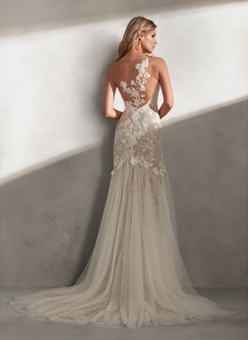 vintage mermaid wedding dresses v neck full lace appliqued bridal gowns bohemian beach tulle boho wedding dress