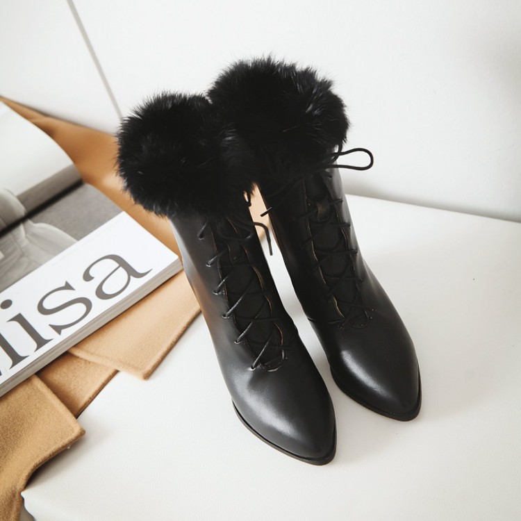 Big Size boots women shoes ankle boots for women ladies Side zipper with suede cross binding, Black
Big Size boots women shoes ankle boots for women ladies Side zipper with suede cross binding, Black
