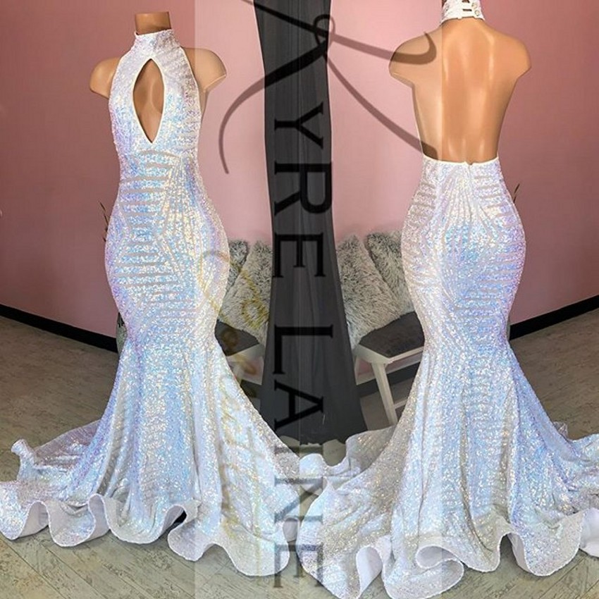 2020 White Glitter High Neck Hollow Out Prom Dresses Wrinkle Sequin Backless Celebrity Reflective Evening Gowns For Graduation Dress, Red
2020 White Glitter High Neck Hollow Out Prom Dresses Wrinkle Sequin Backless Celebrity Reflective Evening Gowns For Graduation Dress, Red
