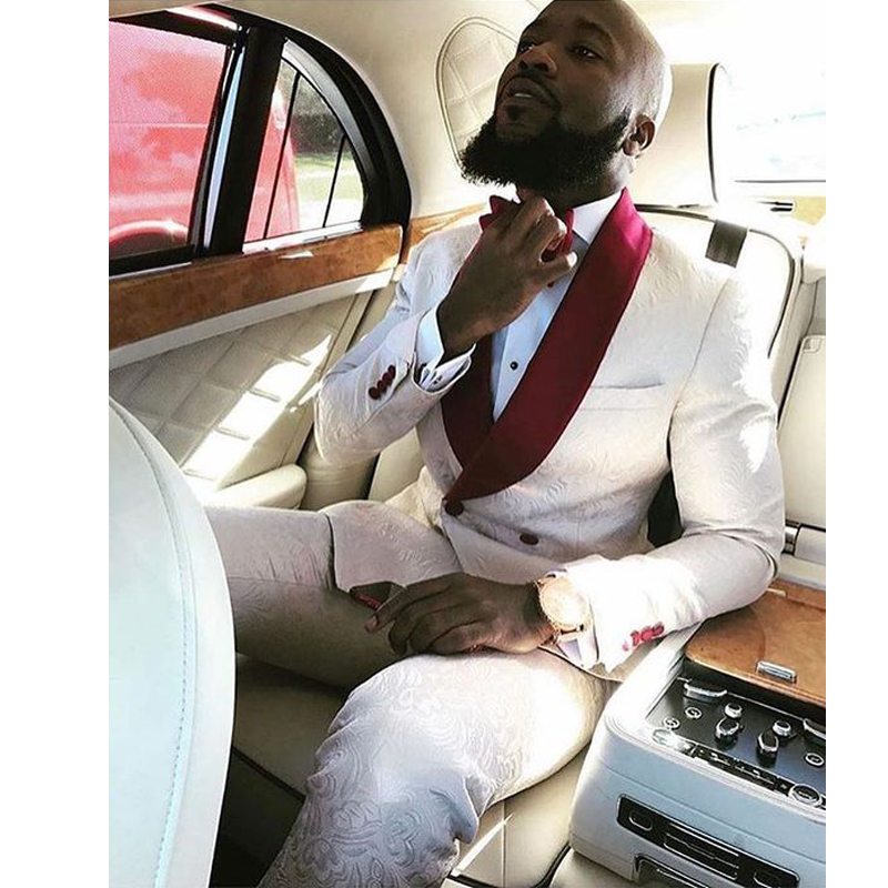 Custom Made White Floral Lace Formal Suits Groom Tuxedos Suits 2 Pieces Mens Suits for Wedding Jacket+Pants+Tie+Hankie, Gray
Custom Made White Floral Lace Formal Suits Groom Tuxedos Suits 2 Pieces Mens Suits for Wedding Jacket+Pants+Tie+Hankie, Gray