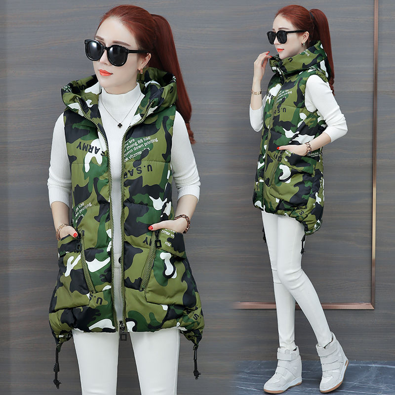 2020 Autumn And Winter Jacket Women New Fashion Mid-length Down Cotton Vest Slim Hooded Wild Waistcoat Women's Sleeveless Jacket, Black
2020 Autumn And Winter Jacket Women New Fashion Mid-length Down Cotton Vest Slim Hooded Wild Waistcoat Women's Sleeveless Jacket, Black