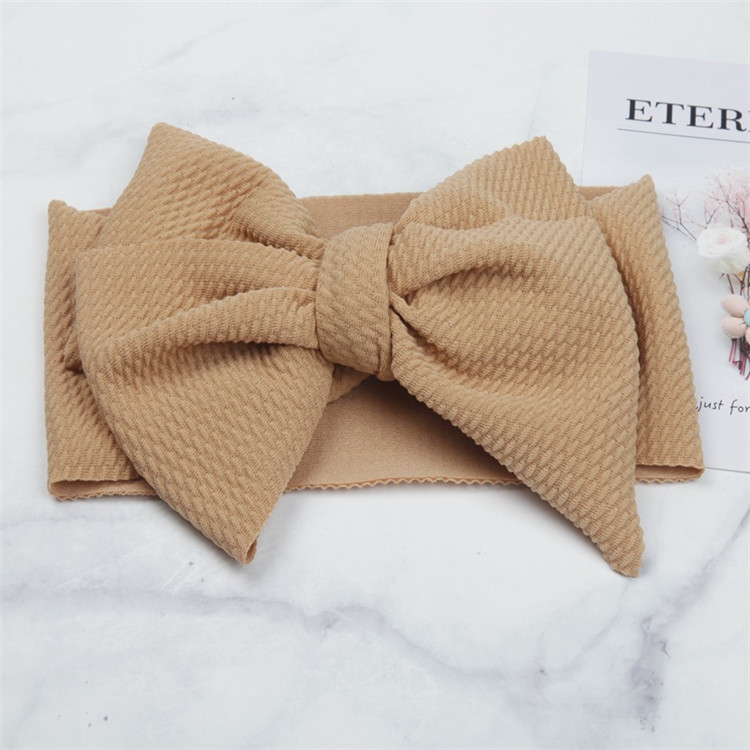 Baby Knot Headband Girls big bow headbands Elastic Bowknot hairbands Turban Solid Headwear Head Wrap Hair Band Accessories 100pcs T1I1752