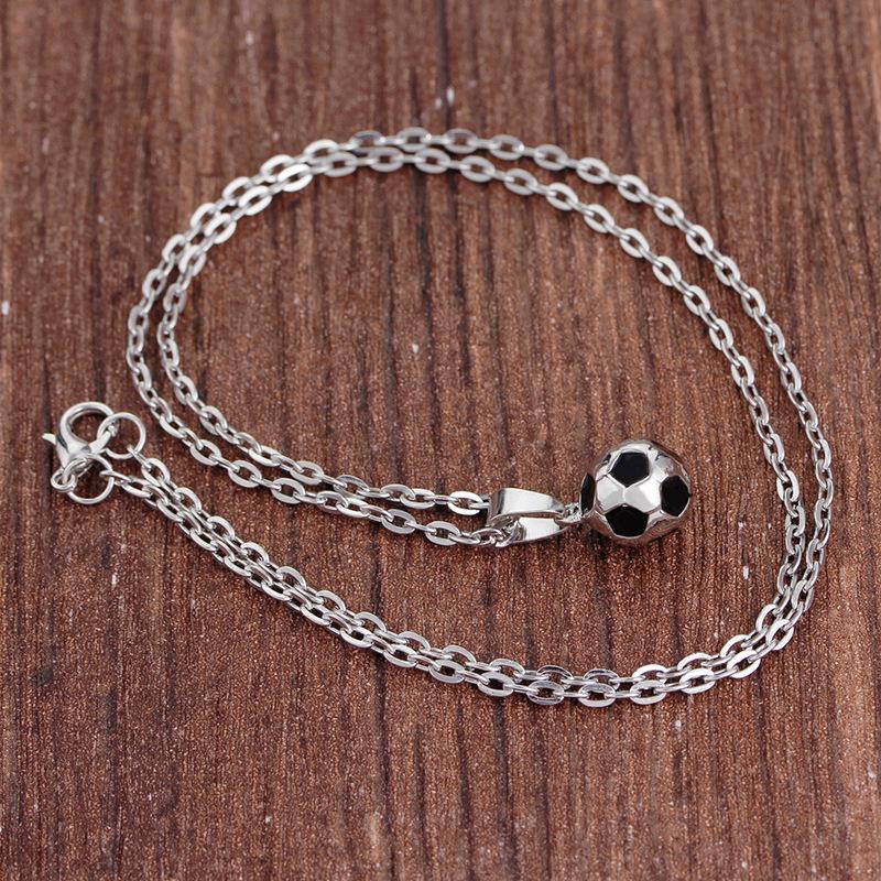 Wish Heat Sell World Cup Gold And Silver Two Color Football Necklace Sweater Chain European Cross Border New Pattern Accessories
