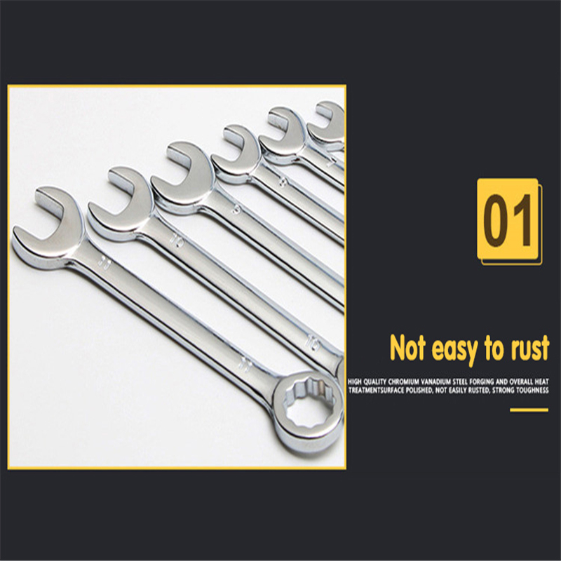 Hand Tools 10pcs/set 2 in1 Ratchet Combination Wrench Set for Bicycle Motorcycle Car Repair Ring Spanner Socket Wrenches