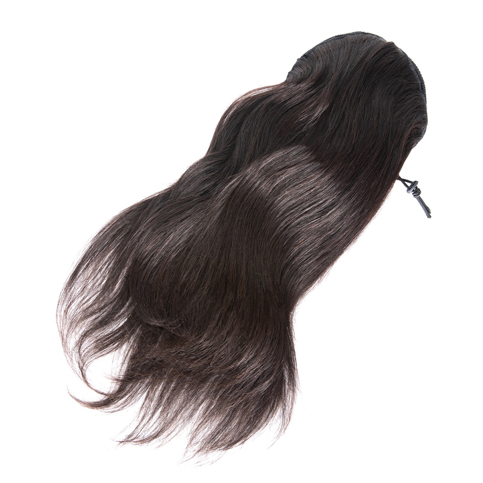 Natural Loose body wave Remy hair ponytail piece Peruvian hair ponytail extensions drawstring ponytails for black women 140g