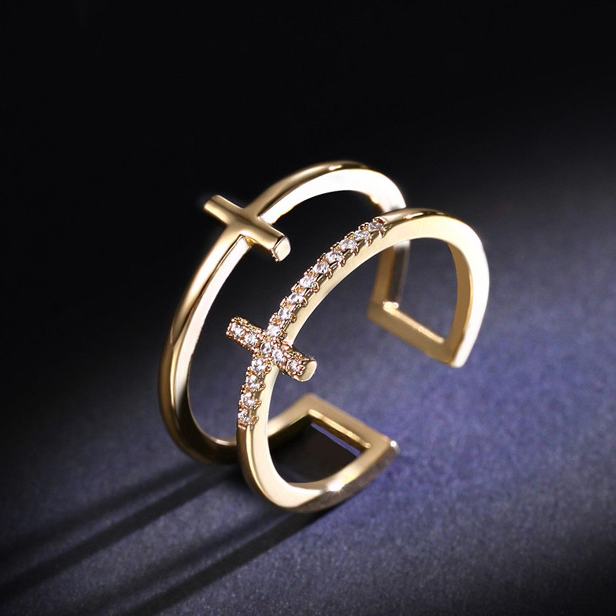 Double Layer Rings Iced Out Diamond 18K Gold sumptuous Generous Elegant Jewelry For Women Party Engagement Fine Ring Accessories
Double Layer Rings Iced Out Diamond 18K Gold sumptuous Generous Elegant Jewelry For Women Party Engagement Fine Ring Accessories