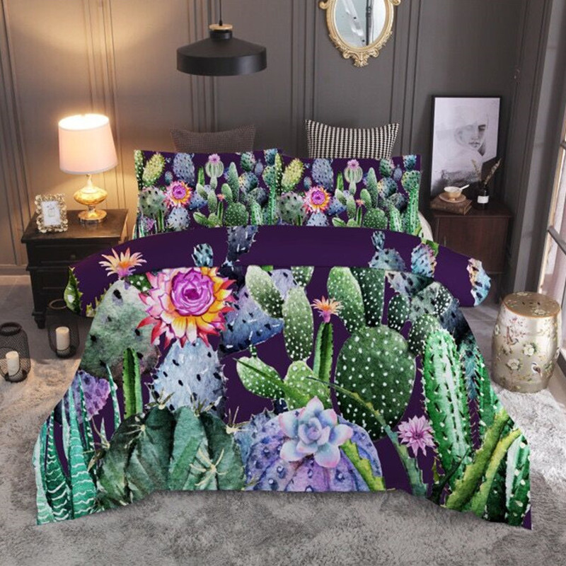 Bedding Set Duvet Cover Pillowcase 3D Cactus Printing Bedclothes Full Queen AU EU King Size Home Textiles Decor, Style-2
Bedding Set Duvet Cover Pillowcase 3D Cactus Printing Bedclothes Full Queen AU EU King Size Home Textiles Decor, Style-2