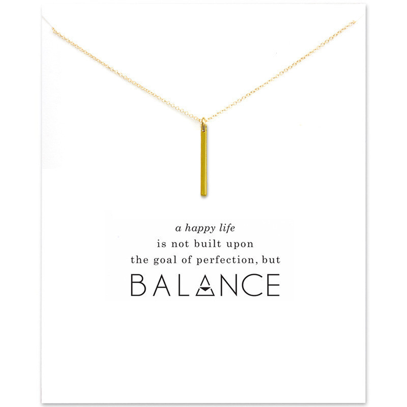 Minimalist Vertical Bar Balance Pendant Necklace Make A Card Necklace For Women Engagement Gift
Minimalist Vertical Bar Balance Pendant Necklace Make A Card Necklace For Women Engagement Gift
