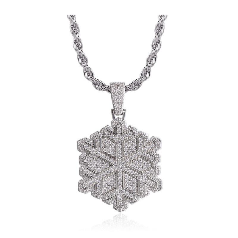 Pendant Necklaces Iced Out Chain 18K Gold Plated Fully Zirconia Simulated Diamond Snowflake Hip Hop Pendent Necklace For Men Women
Pendant Necklaces Iced Out Chain 18K Gold Plated Fully Zirconia Simulated Diamond Snowflake Hip Hop Pendent Necklace For Men Women