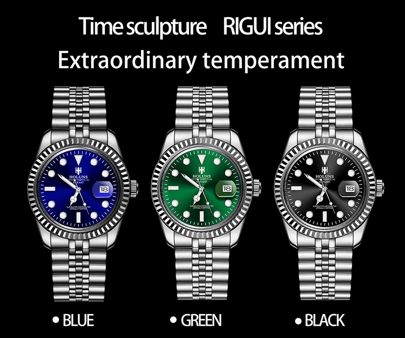 2019 luxury Watch Men Datejust 36mm Stainless steel Japanese quartz movement Swim Mens Watches Male Luminous Wristwatch BRW HOLUNS