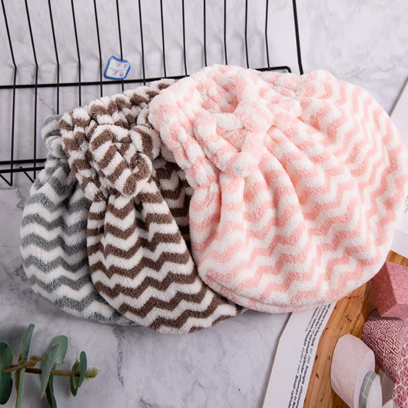 Thickened Coral Fleece Hair Towel Cationic Water Ripple Dry Hair Cap Bow Absorbent Shower Cap Wave Towels
Thickened Coral Fleece Hair Towel Cationic Water Ripple Dry Hair Cap Bow Absorbent Shower Cap Wave Towels