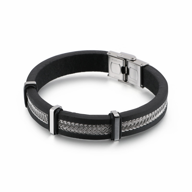 210mm Vintage Multi-Layered Leather Wrap Bracelets Men Stainless Steel Beads Charm Bracelet Jewelry Accessories
210mm Vintage Multi-Layered Leather Wrap Bracelets Men Stainless Steel Beads Charm Bracelet Jewelry Accessories