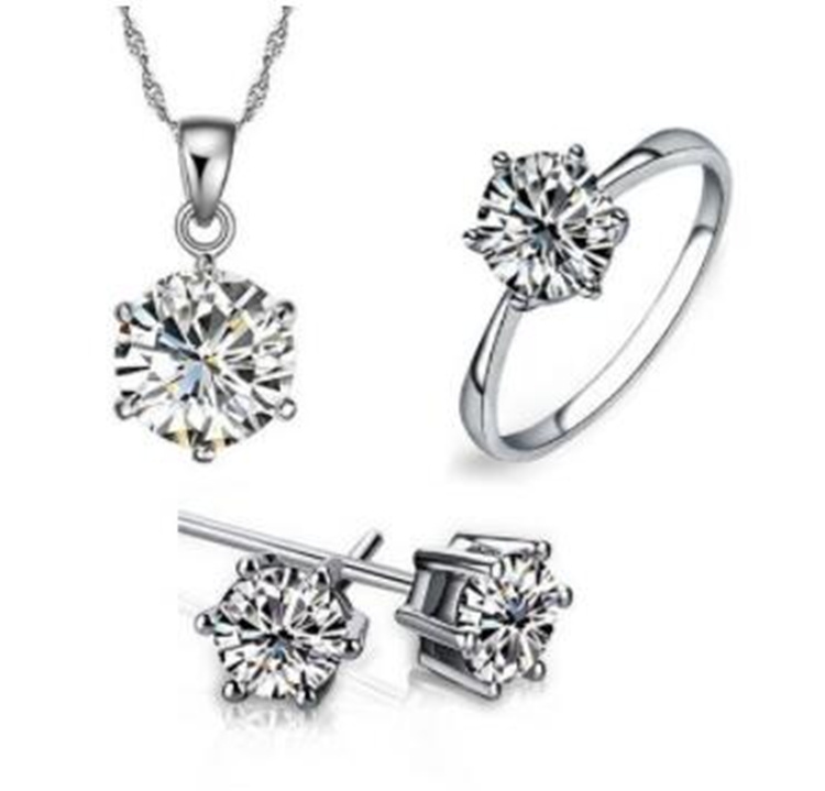 Bridesmaid Jewelry Set for Wedding Gold Like 925 sterling silver chains Necklace pendant Earring For Women Gemstone Rings Party Jewelry Sets, White
Bridesmaid Jewelry Set for Wedding Gold Like 925 sterling silver chains Necklace pendant Earring For Women Gemstone Rings Party Jewelry Sets, White