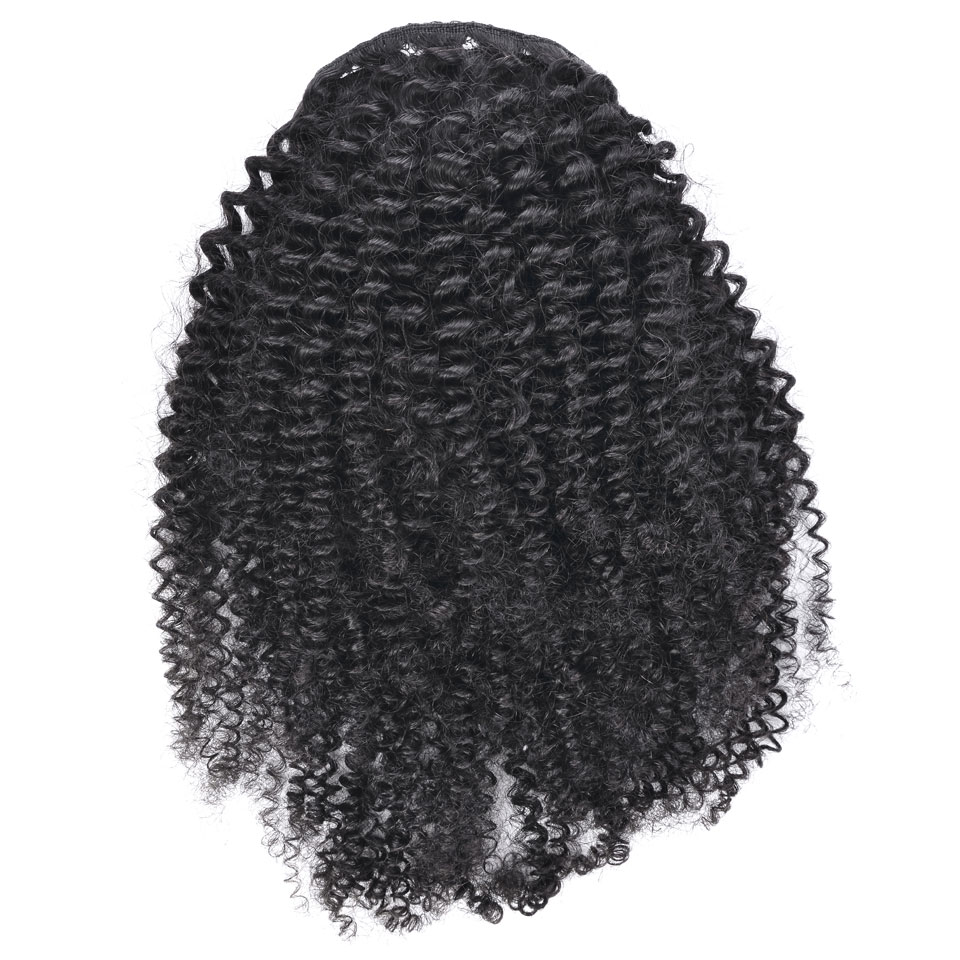Afro Kinky Curly human hair ponytail extensions Kinky Curly drawstring human hair ponytail hairpieces curly clip in ponytail hair piece