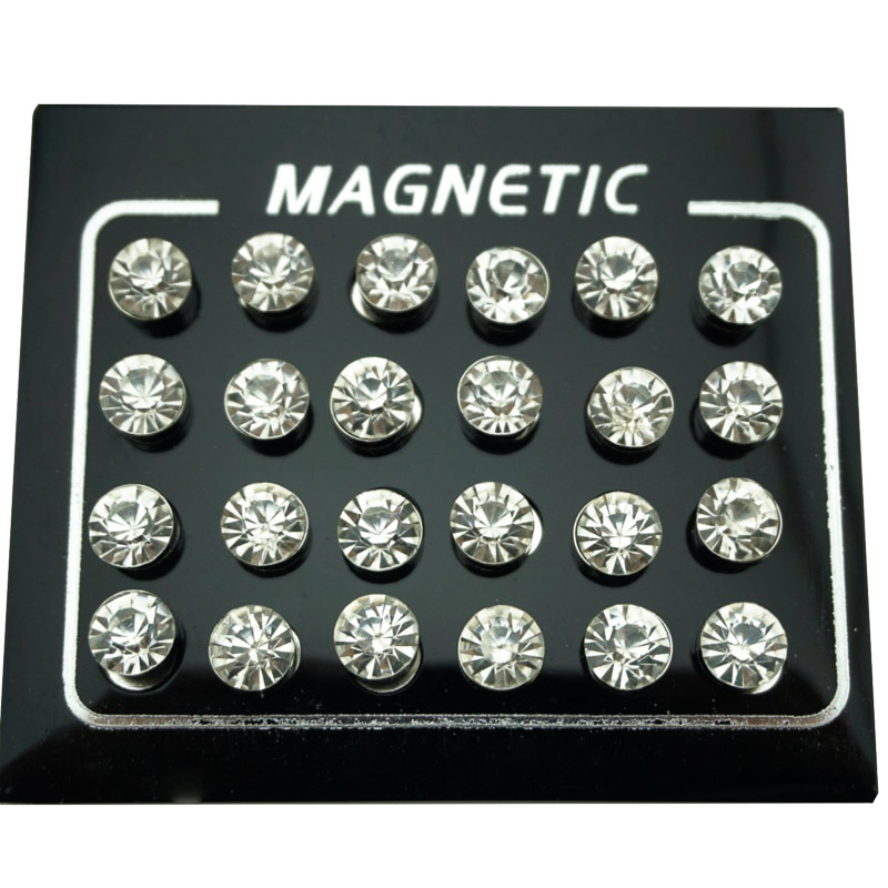 REGELIN 12 Pair/lot 4/5/6/7mm Round Crystal Rhinestone Magnet Stud Earring Puck Women Mens Magnetic Fake Ear Plug Jewelry
REGELIN 12 Pair/lot 4/5/6/7mm Round Crystal Rhinestone Magnet Stud Earring Puck Women Mens Magnetic Fake Ear Plug Jewelry