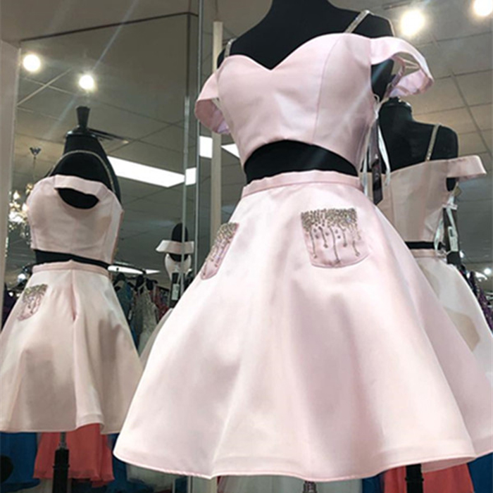 Two Pieces A Line Off the Shoulder Homecoming Dresses With Pocket Pink Graduation Dresses Custom Short Prom Party Gowns, Daffodil
Two Pieces A Line Off the Shoulder Homecoming Dresses With Pocket Pink Graduation Dresses Custom Short Prom Party Gowns, Daffodil