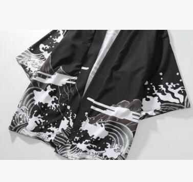 Fashion-Mens Kimono Japanese Clothes Streetwear Casual Kimonos Summer Autumn Jackets Harajuku Japan Style Cardigan Outwear for Men Drop Ship