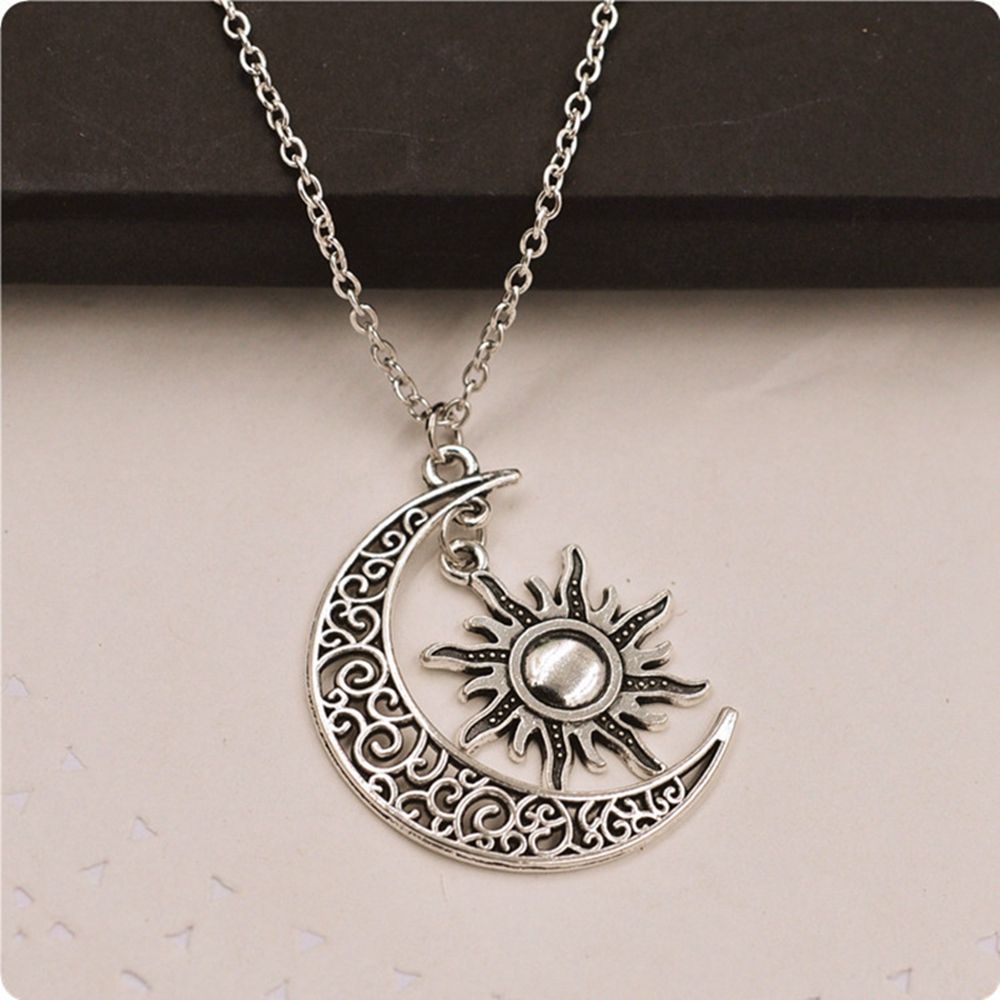 1PC Fashion Women Vintage Creative Silver Crescent Moon Sun Charm Pendant Crescent Moon And Sun Party Necklace
1PC Fashion Women Vintage Creative Silver Crescent Moon Sun Charm Pendant Crescent Moon And Sun Party Necklace