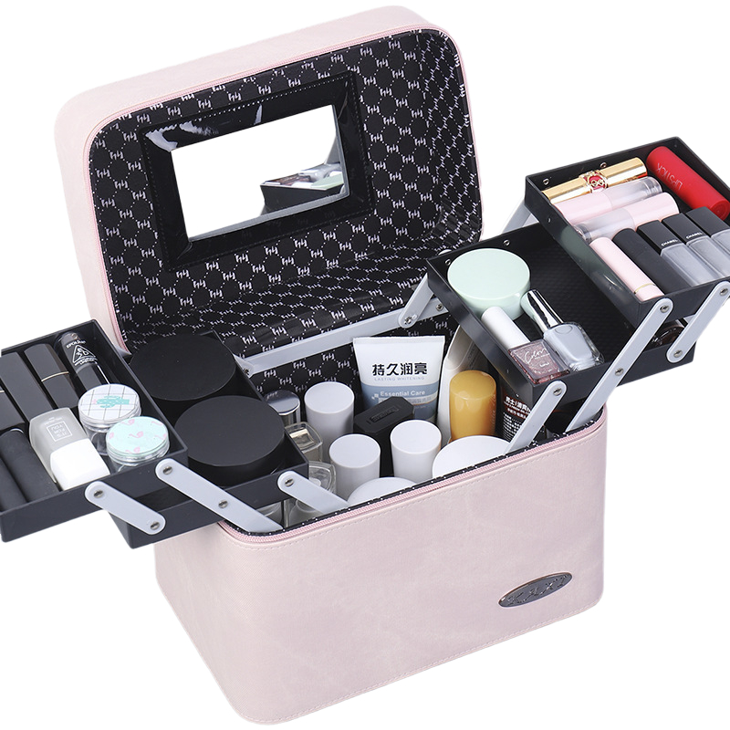 Professional cosmetic bags, high quality multi-layer portable women's cosmetic bags, large capacity boxes bag, Black
Professional cosmetic bags, high quality multi-layer portable women's cosmetic bags, large capacity boxes bag, Black