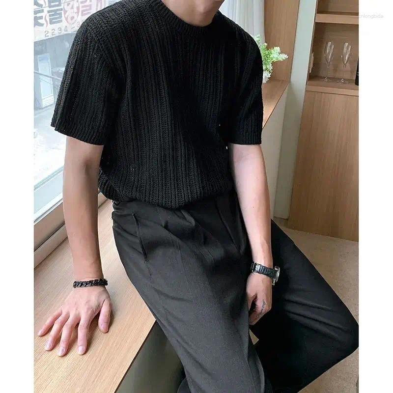 Men' s Polos Niche Handsome Design Sense Fake Two Short