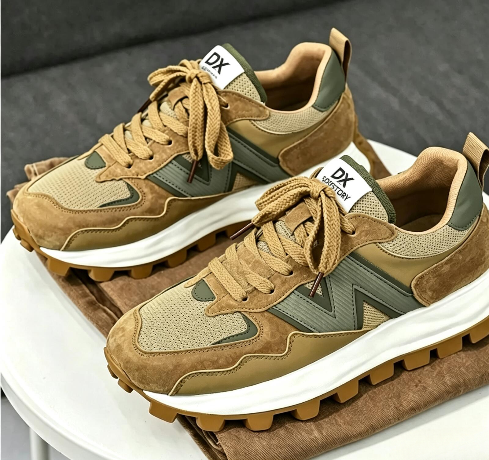 Free shipping summer New arrival women fashion sneakers Green khaki gray sport running shoes breathable athleisure runners trainers men size 39 44 - view 8