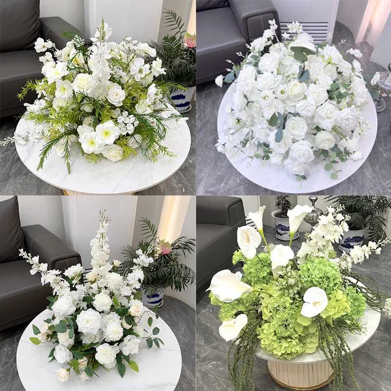 Green Artificial Plant Flower Luxury Ball Floral Arrangement Table Centerpieces for Wedding Aisle Banquet Party Event DecorN260831 - view 5