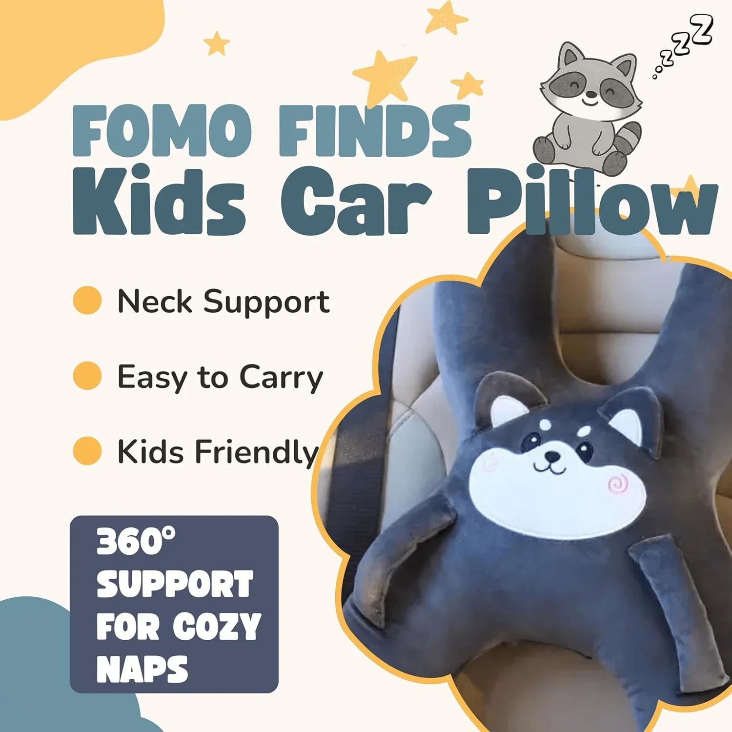 Kids Car Neck Pillow with Seat Belt Safety Sleep Aid Prevent Leaning Head Back Seat Sleeping Comfort During Long Distance Trave260901 - view 4