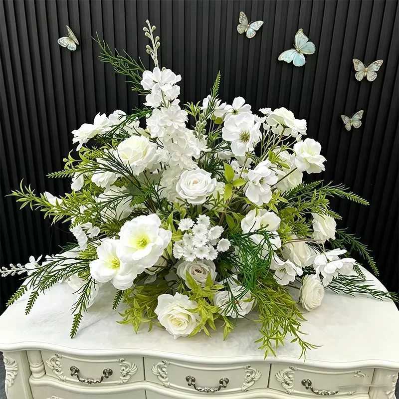 Green Artificial Plant Flower Luxury Ball Floral Arrangement Table Centerpieces for Wedding Aisle Banquet Party Event DecorN260831