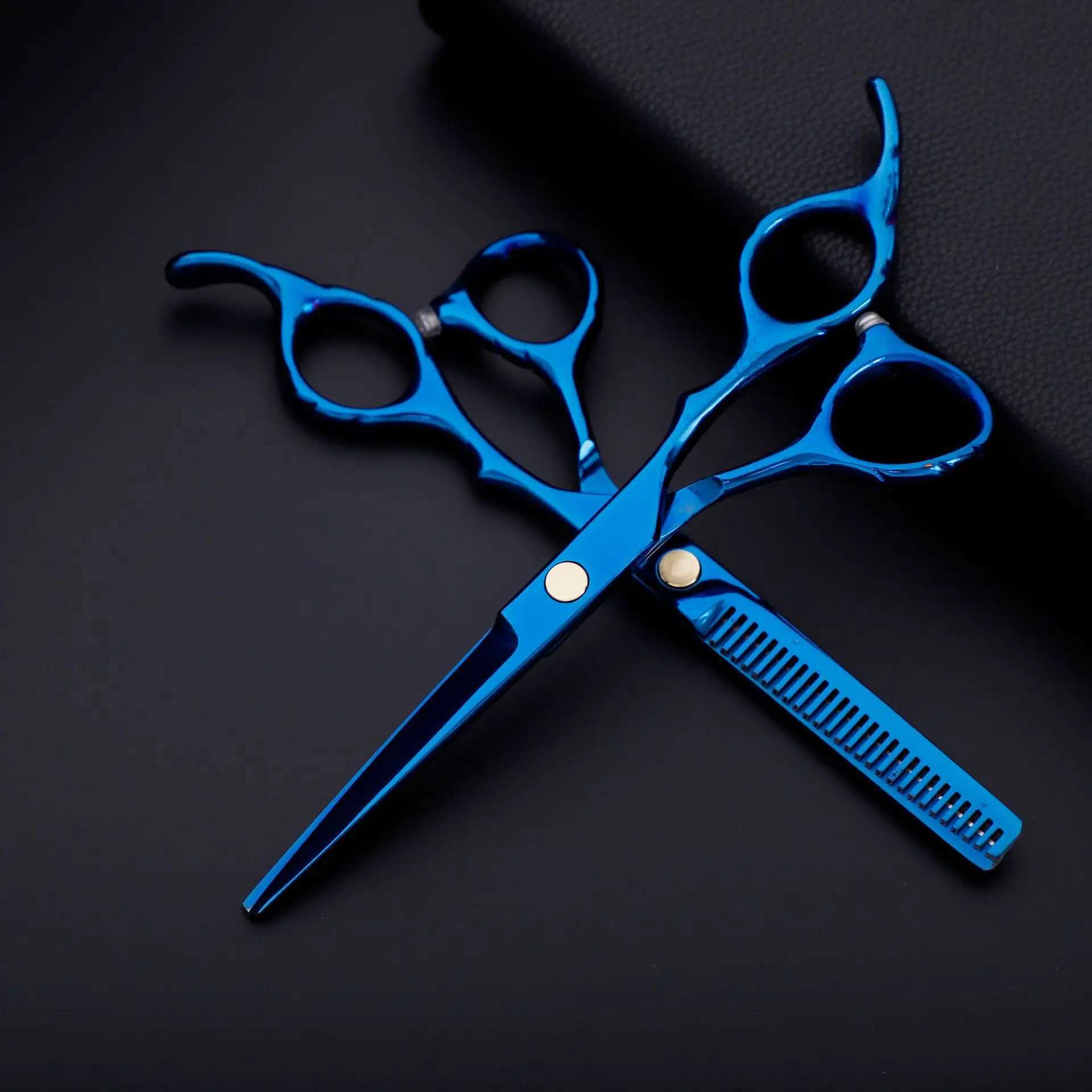 Professional 6" Barber Scissors Japanese Steel Hair Thinning Cutting Shears Ergonomic Hairdressing Scissors for Salon/Home Z260901 - view 5