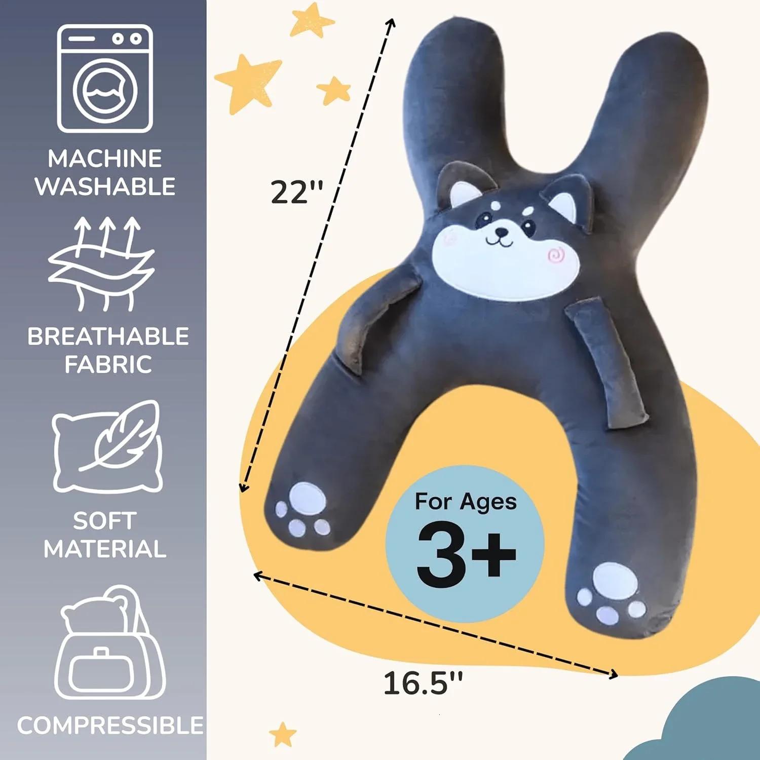Kids Car Neck Pillow with Seat Belt Safety Sleep Aid Prevent Leaning Head Back Seat Sleeping Comfort During Long Distance Trave260901 - view 7