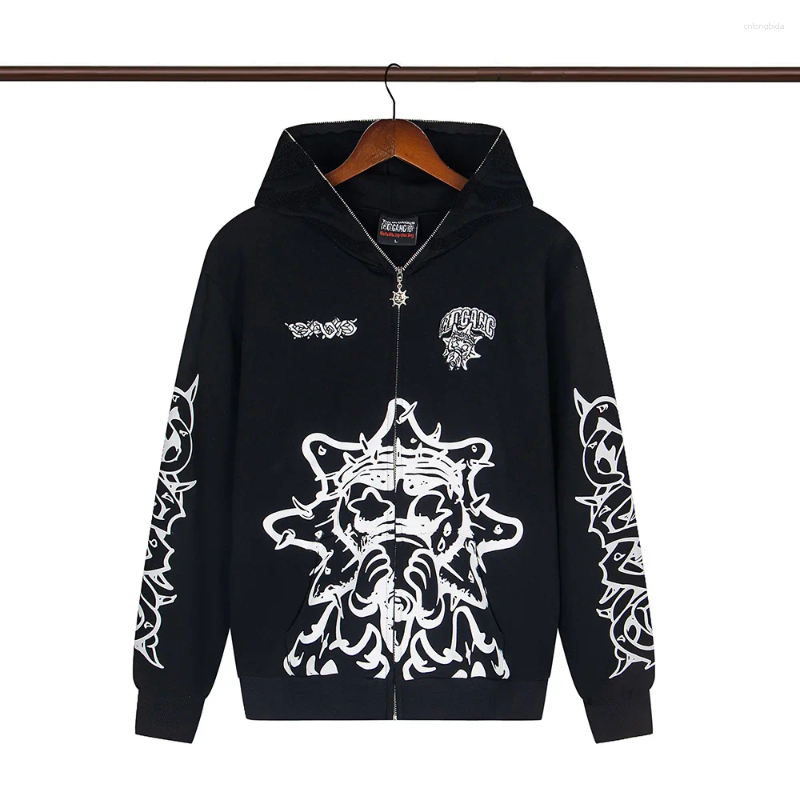 Men' s Hoodies High Street Graffiti Letter Print Terry Z