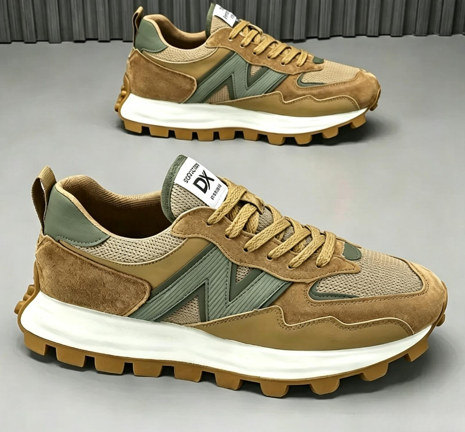 Free shipping summer New arrival women fashion sneakers Green khaki gray sport running shoes breathable athleisure runners trainers men size 39 44 - view 6