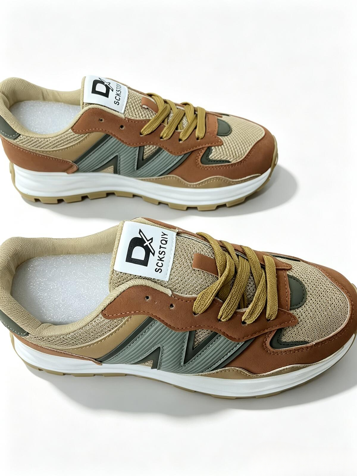 Free shipping summer New arrival women fashion sneakers Green khaki gray sport running shoes breathable athleisure runners trainers men size 39 44 - view 3