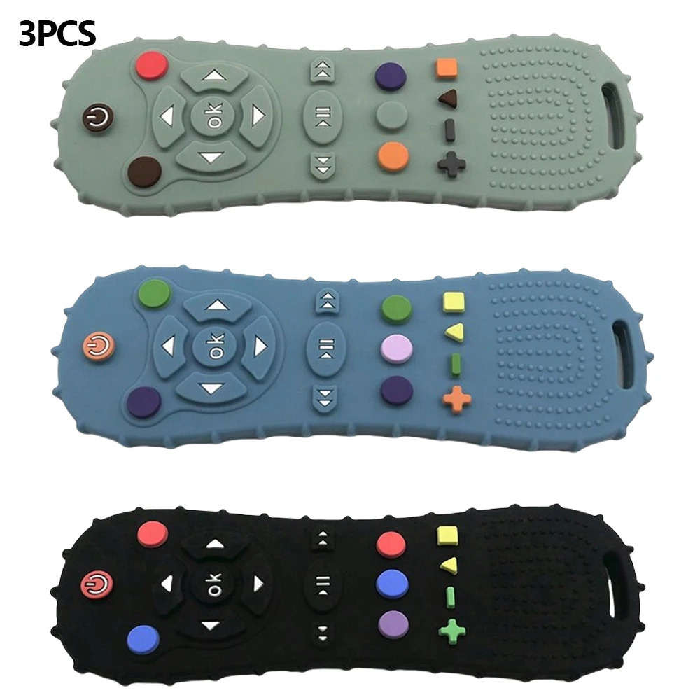 1/2/3 PCS Remote Control Shape Baby Teethers Silicone Toys Suitable for 6-36 Months Boys and Girls Just Teething Baby Gift260901 - view 7