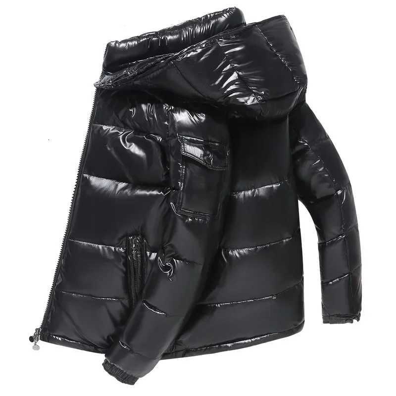 Glossy Parka Casual White Mens Duck Hooded Down Jacket Waterproof Windproof Ski Thick Warm Outwear Men Winter Fashion Shiny Coat L260829 - view 7
