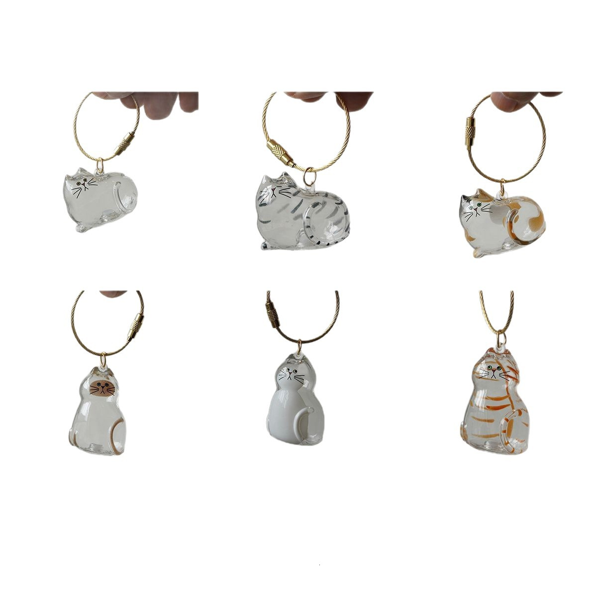 Cat Fur Memorial Charm Resin Keepsake Capsule Pet Portable Keychain for Hair Rainbow Bridge Pendant - view 8