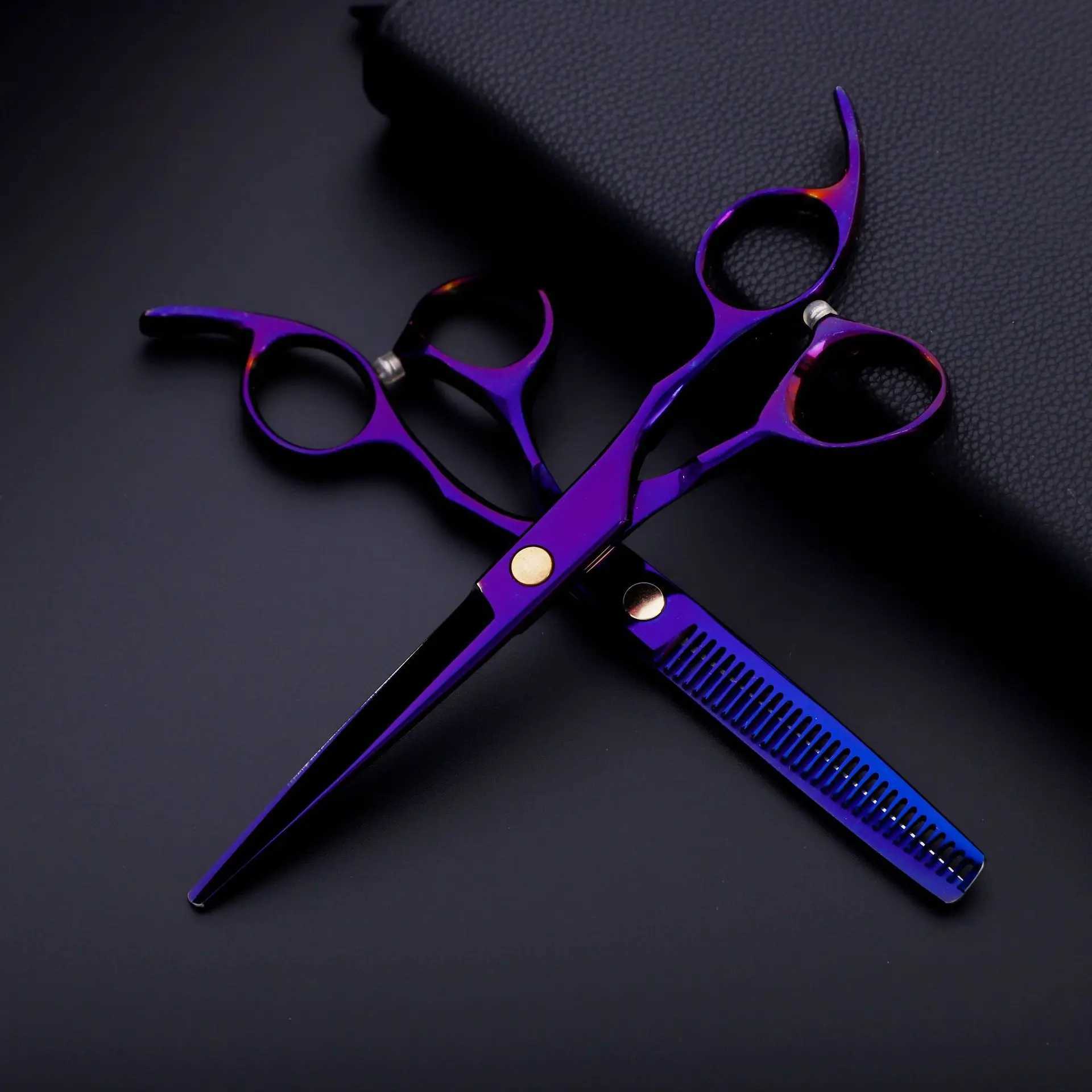 Professional 6" Barber Scissors Japanese Steel Hair Thinning Cutting Shears Ergonomic Hairdressing Scissors for Salon/Home Z260901
