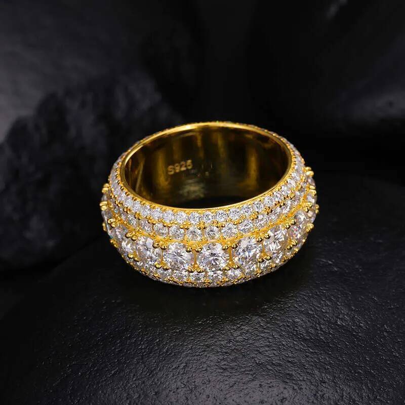 Customized fine jewelry solid engagement 10K 14K 18K real gold lab diamond diopside luxury women's wedding ring - view 8