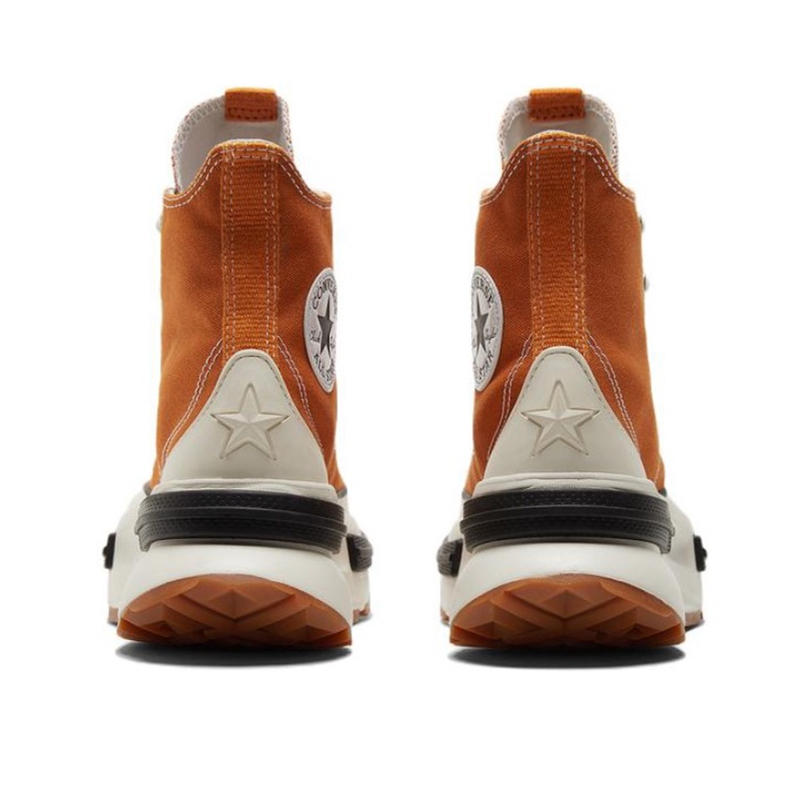Converse Run Star Legacy Men Women Canvas Sneakers, Caramel Orange High Top Lace Up Shoes, Platform Chunky Thick Sole Street Style Casual Board Shoes - view 6