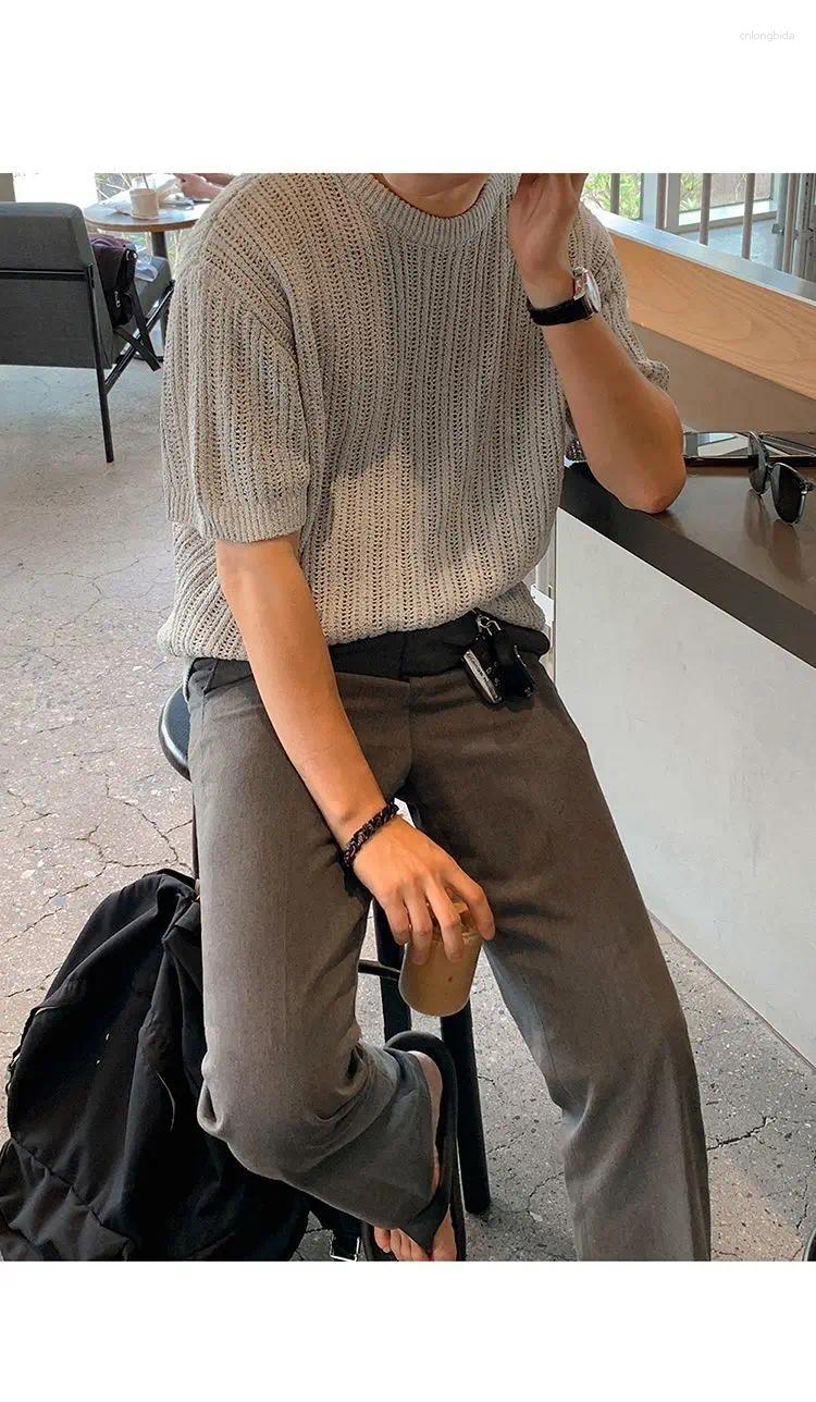 Men' s Polos Niche Handsome Design Sense Fake Two Short - view 5