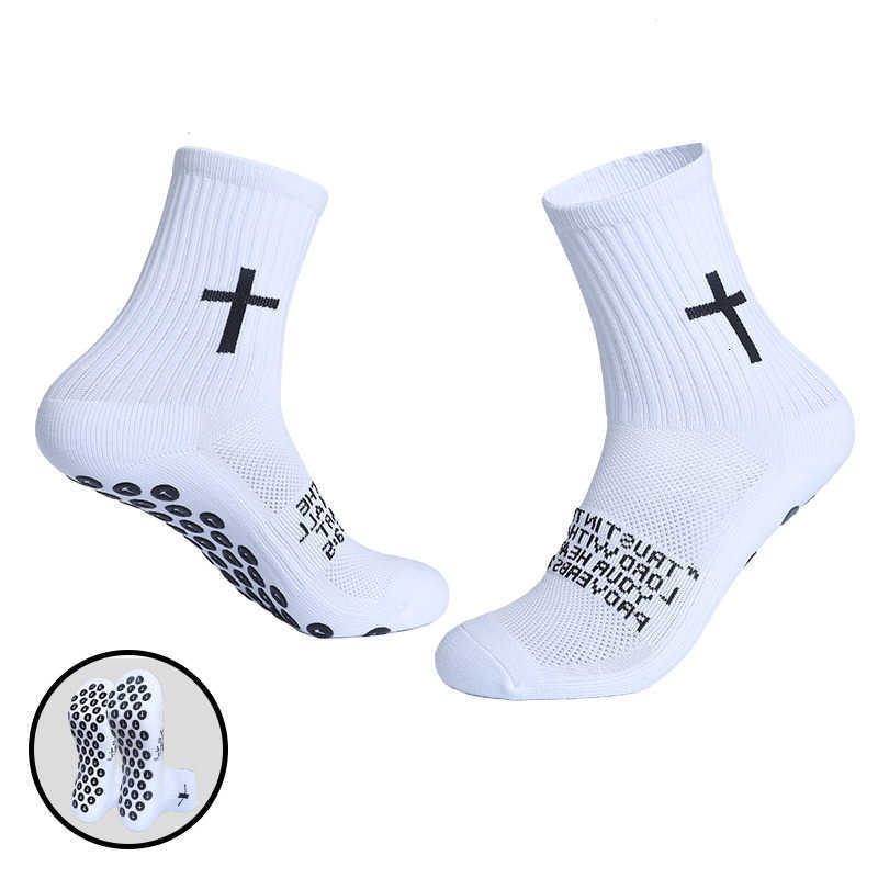Prayer 4 Socks Pairs Christian Socks Jesus Socks Cross Grip Soccer Socks - Anti-Slip Grips Sports Sock with Bible H260901