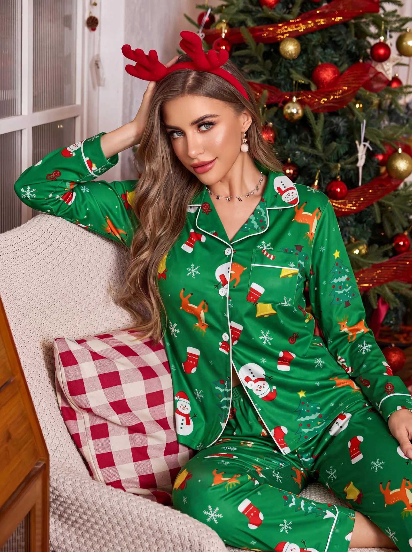 Pajama Set Woman Pyjamas Women Pajamas for Lady Loungewear Sets Woman Christmas 2 Piece Set Night Wear Female Women's NightgownT260831 - view 4